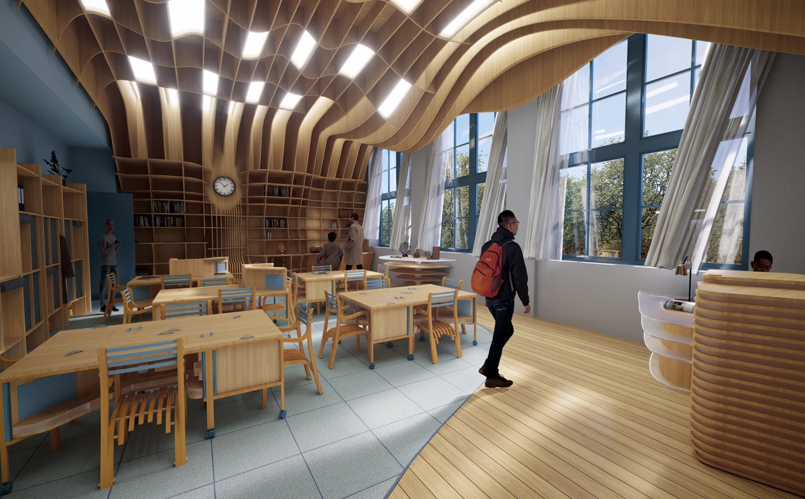 Classroom proposal — interior rendering