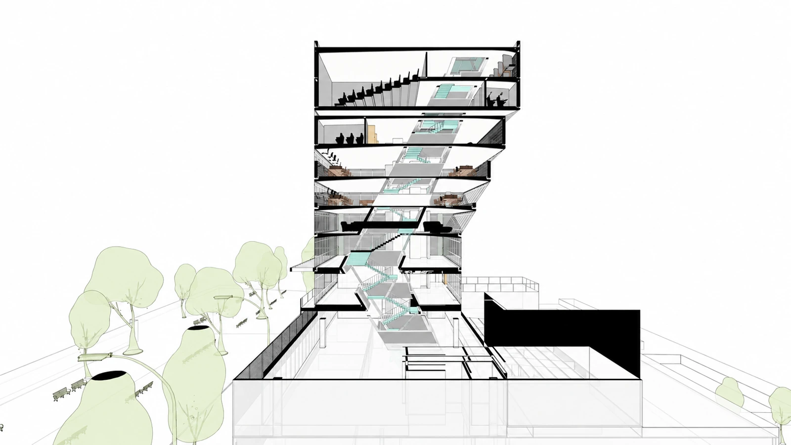 Section through the proposal