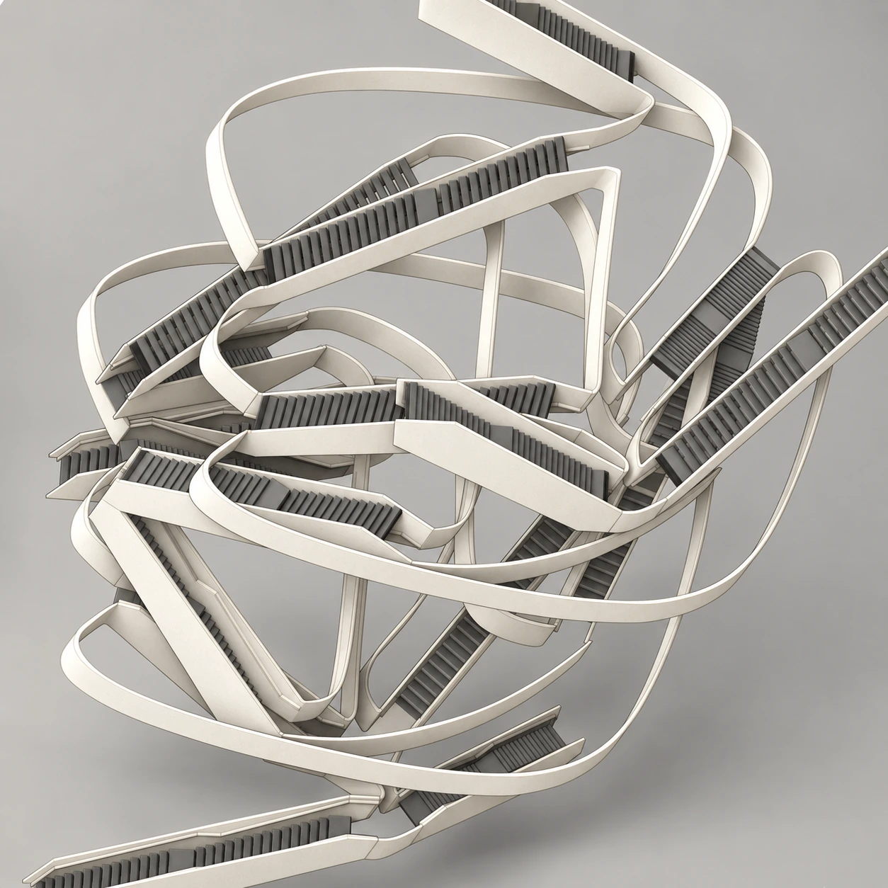 Continuous stair assembly